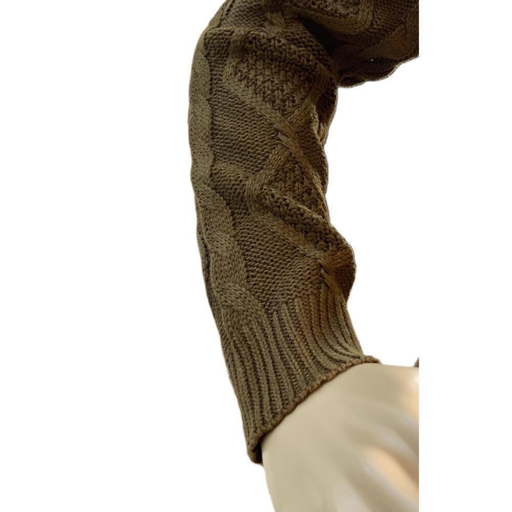 SHEIN Brown Long Sleeve Mock neck Cable Knit Backless Sweater Dress Sz XS Baddie - Picture 5 of 14
